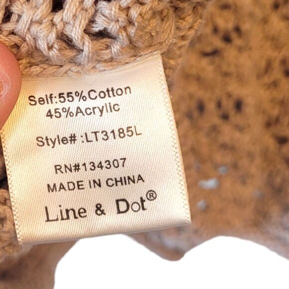 Line & Dot Light Beige Loose Woven Knit Sweater - Picture 5 of 6